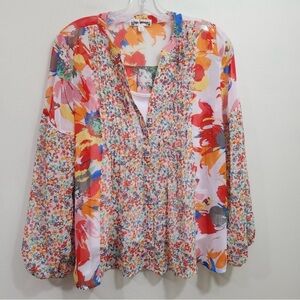 Colorful Floral Women's Blouse